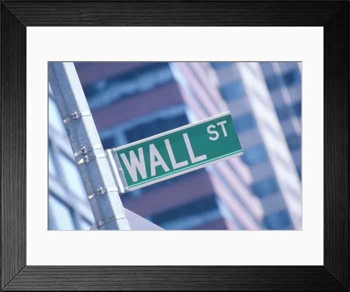 Framed Print : A Wall Street sign