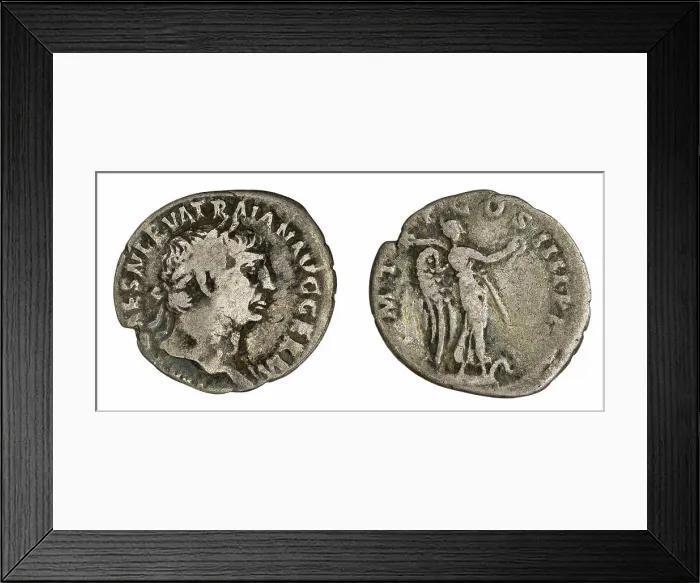 Framed Print : denarius. Trajan (cesarz rzymski ; 98-117), issuer Framed Print : denarius. Trajan (cesarz rzymski ; 98-117), issuer