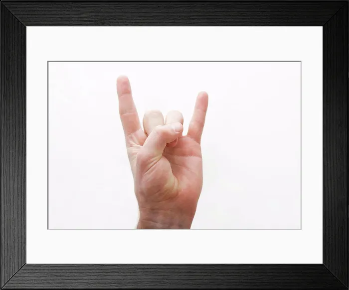 Framed Print : Horns gesture Framed Print : Horns gesture