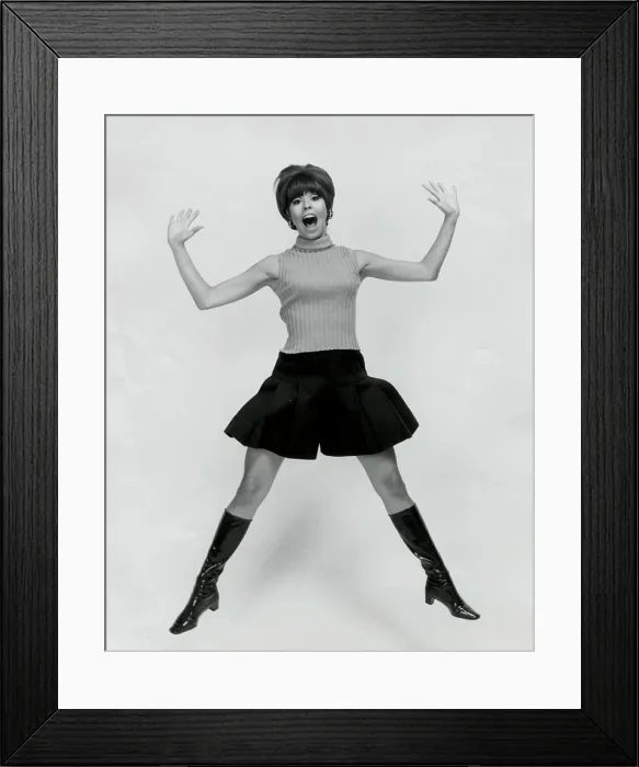 Framed Print : Portrait of a teenage girl shouting and gesturing Framed Print : Portrait of a teenage girl shouting and gesturing