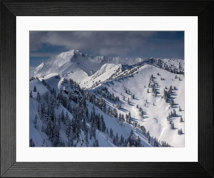 Framed Print : Backcountry skiers have enjoyed the fresh powder in Silver Fork Framed Print : Backcountry skiers have enjoyed the fresh powder in Silver Fork