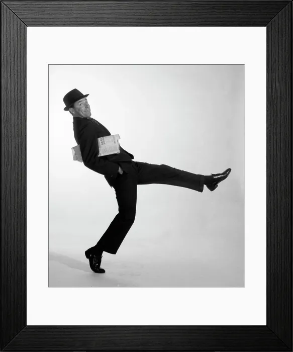 Framed Print : 1950S Business Man In Hat And Suit Holding Newspaper Making Exaggerated Expression Framed Print : 1950S Business Man In Hat And Suit Holding Newspaper Making Exaggerated Expression