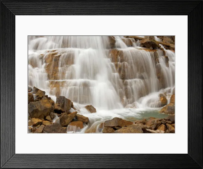 Framed Print : Canada, British Columbia, Yoho National Park. Close-up of Sherbrooke Falls rushing over rock formation Framed Print : Canada, British Columbia, Yoho National Park. Close-up of Sherbrooke Falls rushing over rock formation