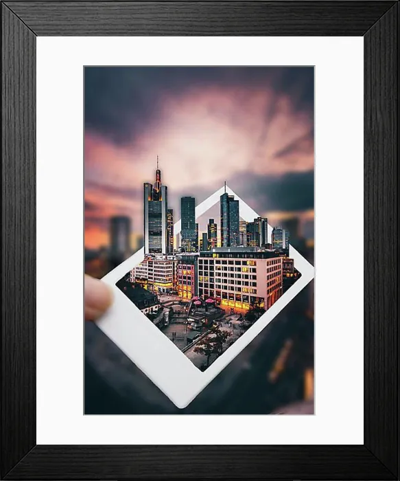 Framed Print : The Hauptwache, view from above onto a square with shops and restaurants Framed Print : The Hauptwache, view from above onto a square with shops and restaurants
