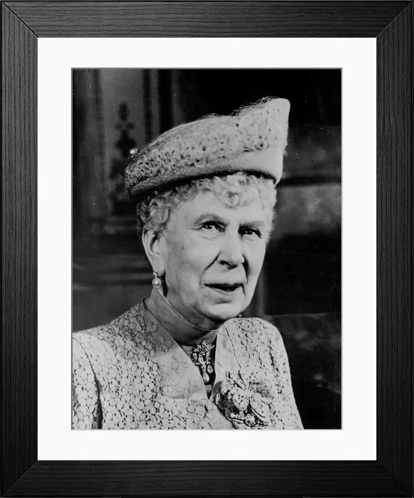 Framed Print : The Queen Mother -- This photograph of Queen Mary was made on the occasion of the Christening of Princess Anne