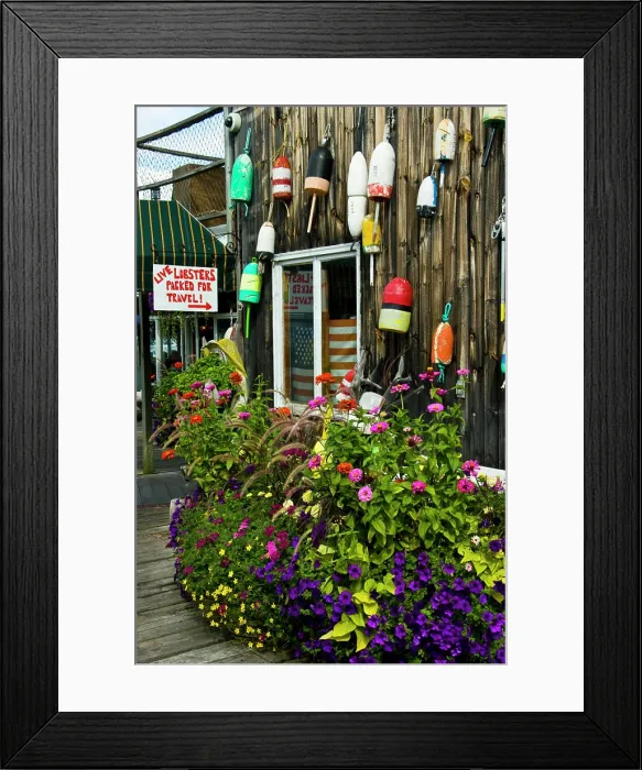 Framed Print : Charming and picturesque Bar Harbor on Mt. Desert Island Maine