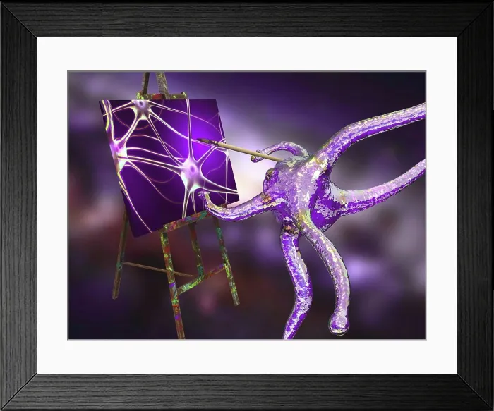 Framed Print : AI art generator, conceptual illustration Framed Print : AI art generator, conceptual illustration