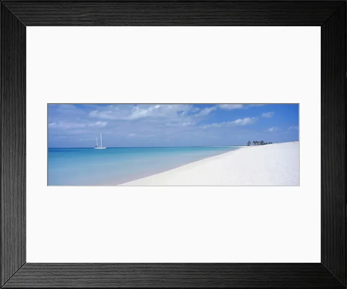 Framed Print : Yacht moored off Palm Beach, Barbuda, Antigua and Barbuda Framed Print : Yacht moored off Palm Beach, Barbuda, Antigua and Barbuda