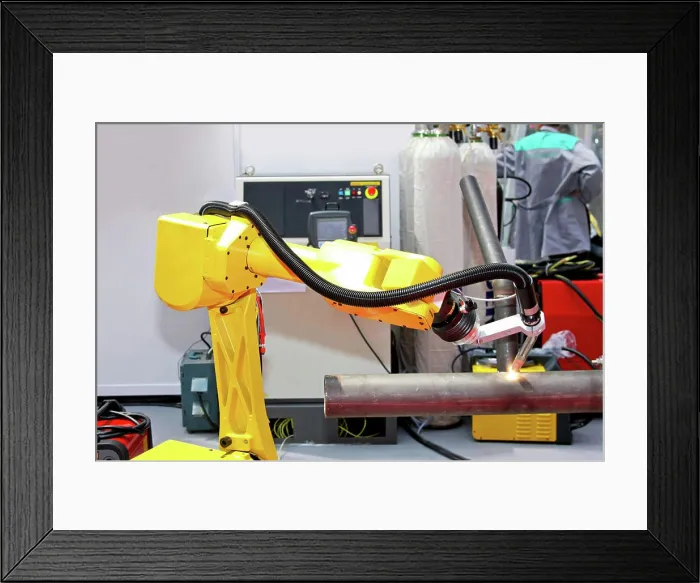 Framed Print : Welding pipe Yellow robotic arm for automatic welding pipes Copyright: xZoonar.com / Baloncicix 14240922 Framed Print : Welding pipe Yellow robotic arm for automatic welding pipes Copyright: xZoonar.com / Baloncicix 14240922