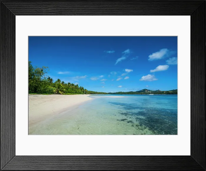 Framed Print : White sand beach and turquoise water at the Nanuya Lailai Island, Blue Lagoon, Yasawa, Fiji, South Pacific Framed Print : White sand beach and turquoise water at the Nanuya Lailai Island, Blue Lagoon, Yasawa, Fiji, South Pacific