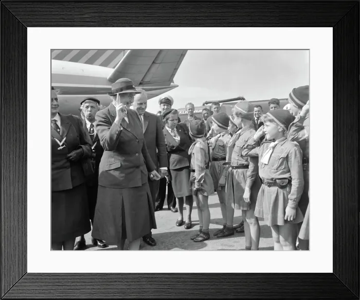 Framed Print : Anefo photo collection. Lady Baden Powell in the Netherlands Framed Print : Anefo photo collection. Lady Baden Powell in the Netherlands