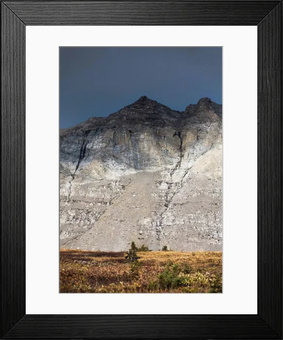 Framed Print : shadow of a cloud on a mountain, jasper alberta canada