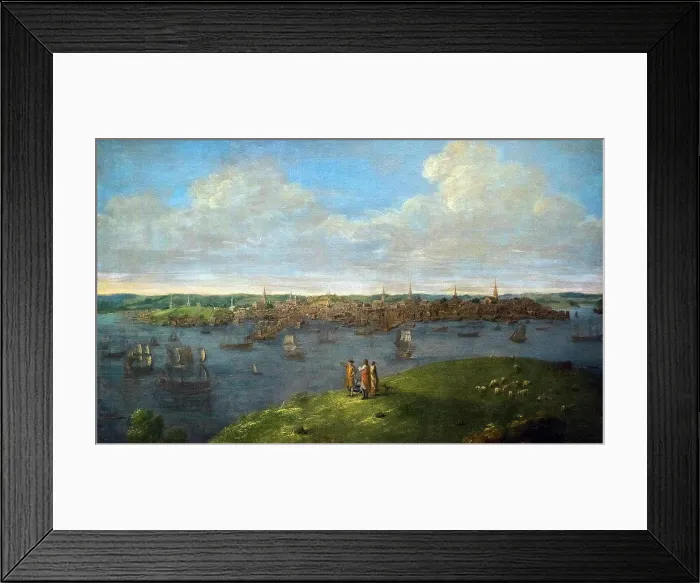 Framed Print : View of Boston; about 1738 Oil on canvas John Smibert Scottish-American born in Scotland; 1688-1751 Framed Print : View of Boston; about 1738 Oil on canvas John Smibert Scottish-American born in Scotland; 1688-1751