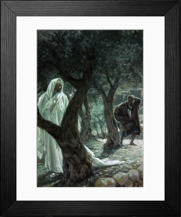 Framed Print : Christ Appearing to Peter James Tissot (1836-1902 /  French) Watercolor on Paper