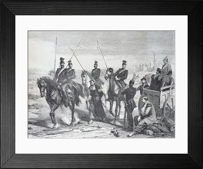 Framed Print : Capture of a French spy at Metz on August 23, 1870, France, German-French War 1870 / 1871, woodcut, France, Europe Framed Print : Capture of a French spy at Metz on August 23, 1870, France, German-French War 1870 / 1871, woodcut, France, Europe