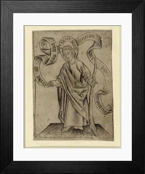 Framed Print : Copper engraving Jacobus Minor by Meister der Berliner Passion Framed Print : Copper engraving Jacobus Minor by Meister der Berliner Passion