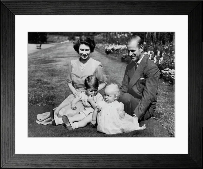 Framed Print : A Young Royal Family At Home -- This group Framed Print : A Young Royal Family At Home -- This group