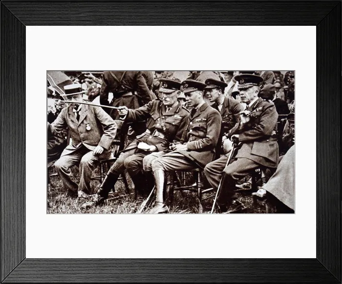 Framed Print : Photograph of Herbert Eaton, 3rd Baron Cheylesmore (1848-1925) pointing out features of the ranges Framed Print : Photograph of Herbert Eaton, 3rd Baron Cheylesmore (1848-1925) pointing out features of the ranges