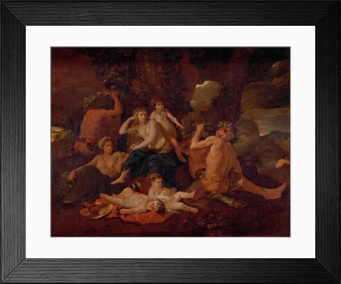 Framed Print : The Infancy of Bacchus by Poussin