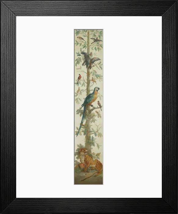 Framed Print : Decorative Depiction with Plants and Animals