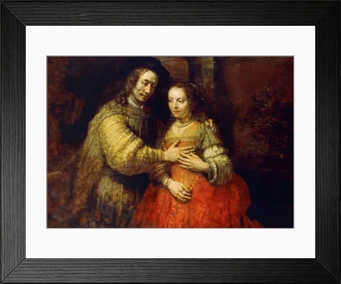 Framed Print : The Jewish Bride 1667 Rembrandt Harmensz van Rijn (1606-1669 Dutch) Oil on canvas Rijksmuseum, Amsterdam, Netherlands