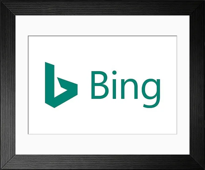 Framed Print : Bing Maps, Logo, White background Framed Print : Bing Maps, Logo, White background