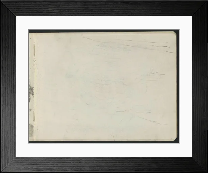 Framed Print : Figure studies. Among other things a woman with a hand in her side. Leaf 5 Recto from sketchbook XVII with 31 sheets Framed Print : Figure studies. Among other things a woman with a hand in her side. Leaf 5 Recto from sketchbook XVII with 31 sheets