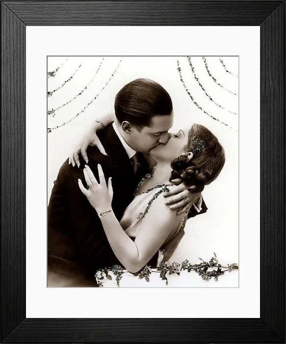 Framed Print : Historic photograph, kiss, around 1930 Framed Print : Historic photograph, kiss, around 1930