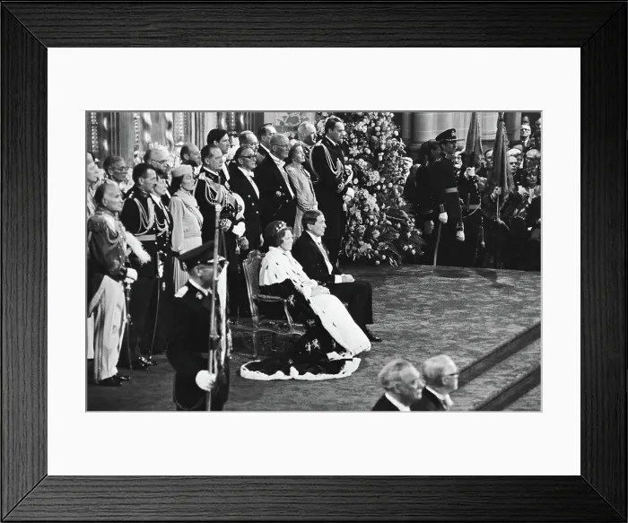 Framed Print : Anefo photo collection. Throne change 30 April
