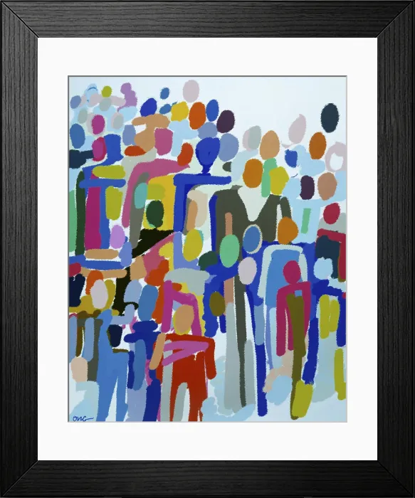 Framed Print : Crowd XVIII Diana Ong (b.1940 / Chinese-American) Computer Graphics Framed Print : Crowd XVIII Diana Ong (b.1940 / Chinese-American) Computer Graphics