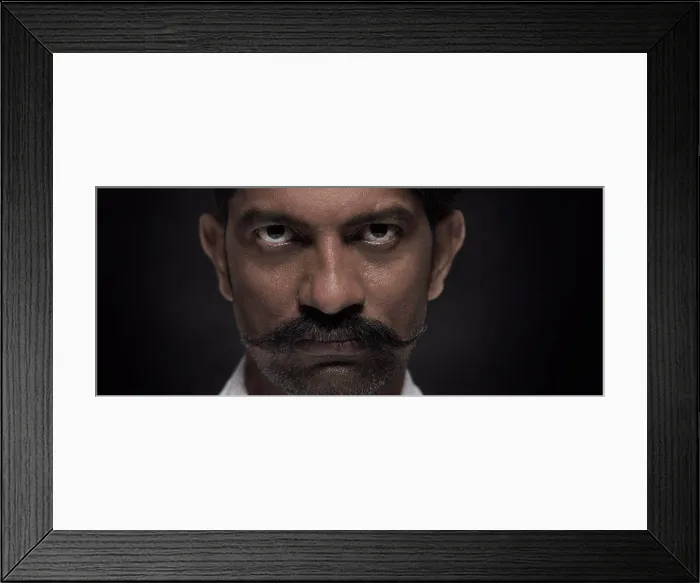 Framed Print : Close up of rural male Indian farmer Framed Print : Close up of rural male Indian farmer