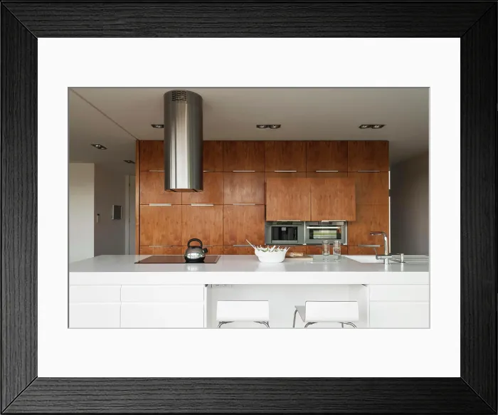 Framed Print : Kitchen with modular furniture. House Lus, Poznan, Poland. Architect: PL Architekci, 2012 Framed Print : Kitchen with modular furniture. House Lus, Poznan, Poland. Architect: PL Architekci, 2012