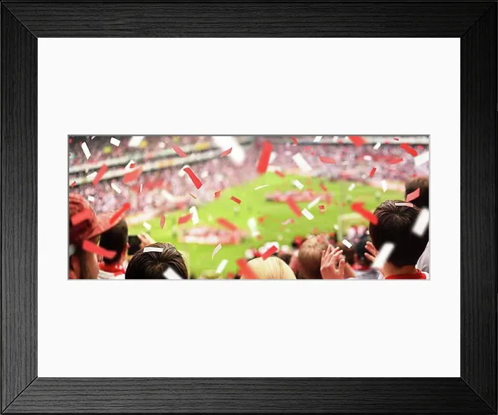 Framed Print : Fan Supporter Stadium Celebrating Framed Print : Fan Supporter Stadium Celebrating