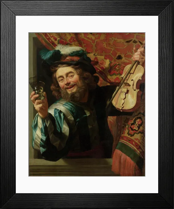 Framed Print : The Merry Fiddler, Gerard van Honthorst, 1623 Framed Print : The Merry Fiddler, Gerard van Honthorst, 1623
