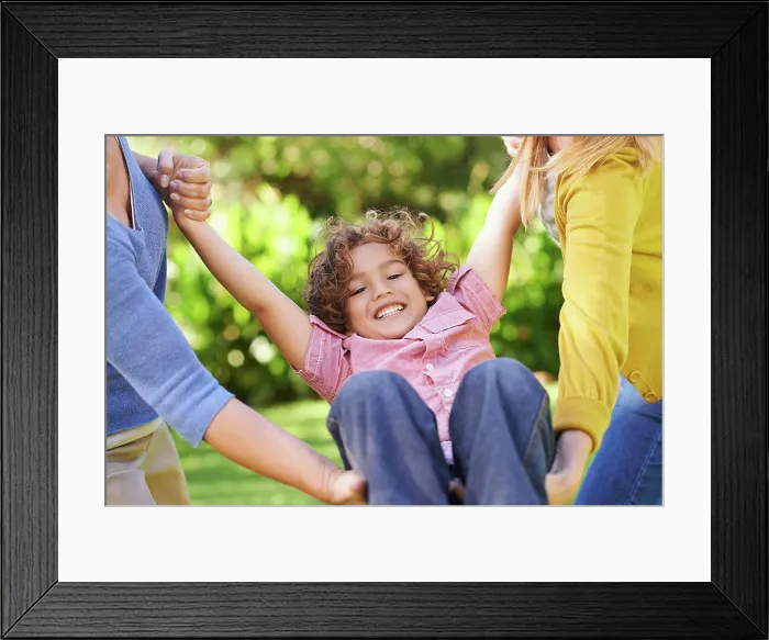 Framed Print : Kid, women or swing to play as family