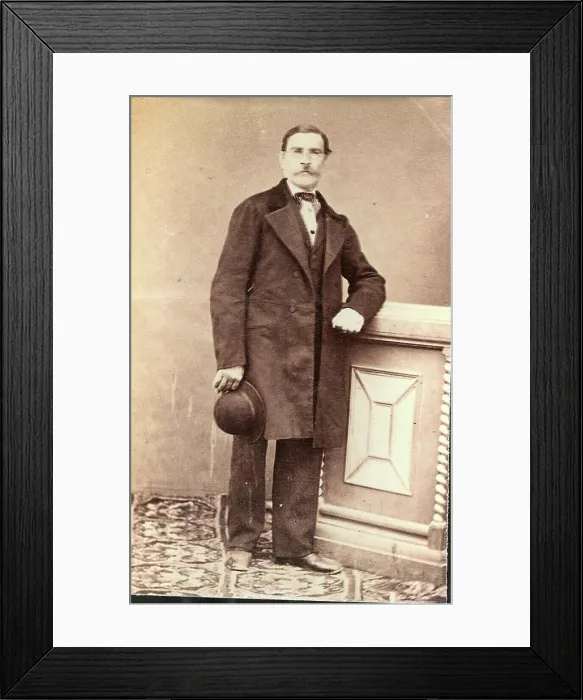 Framed Print : 'Albumin paper portrait by Wenzel Weis of a man