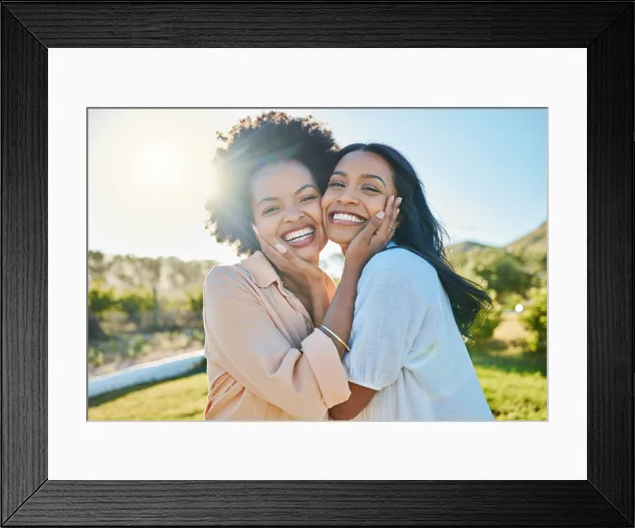 Framed Print : Portrait, summer and black woman friends bonding outdoor in nature together during holiday or vacation Framed Print : Portrait, summer and black woman friends bonding outdoor in nature together during holiday or vacation