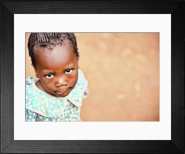 Framed Print : Portrait Of A Young Girl, Kampala Uganda Africa Framed Print : Portrait Of A Young Girl, Kampala Uganda Africa