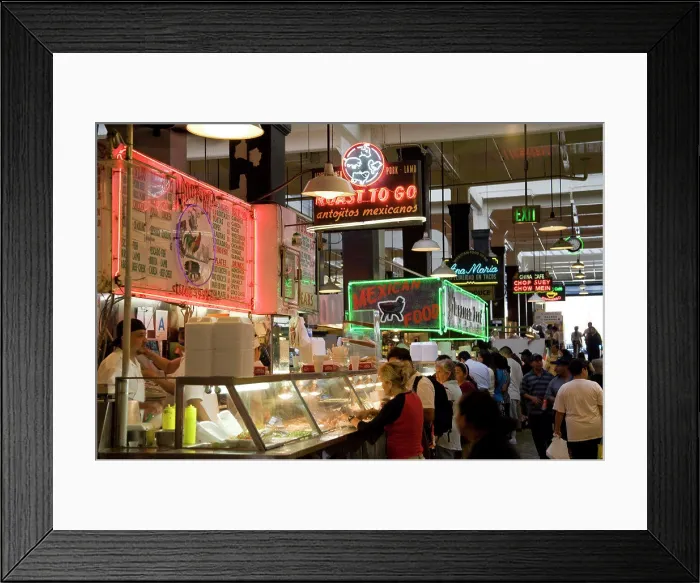 Framed Print : Grand Central Market, Broadway, Downtown Los Angeles, California Framed Print : Grand Central Market, Broadway, Downtown Los Angeles, California