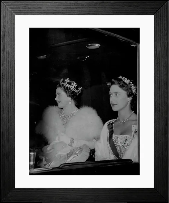 Framed Print : Queen Mother, Princess Margaret