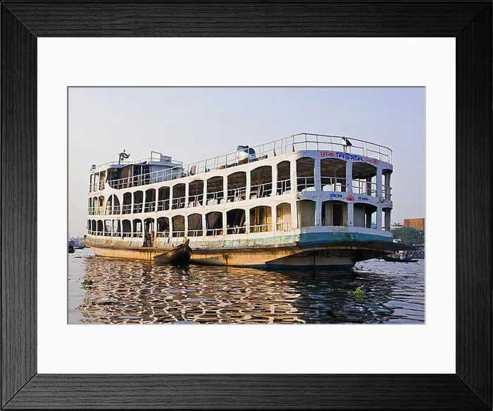 Framed Print : Huge river ferry in the port of Dhaka, Bangladesh, Asia Framed Print : Huge river ferry in the port of Dhaka, Bangladesh, Asia
