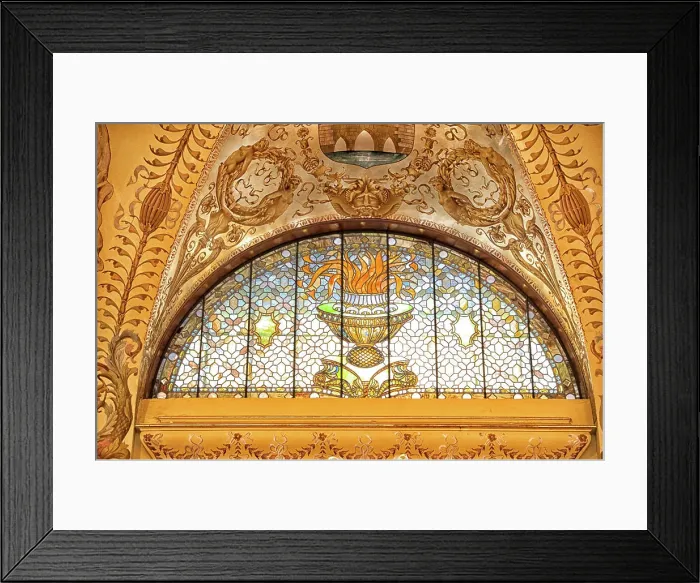 Framed Print : USA, Florida, St. Augustine, Flagler College, Hotel Ponce de Leon, dining room window
