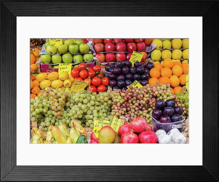 Framed Print : Fruit on a sales booth, Venice, Italy, Europe Framed Print : Fruit on a sales booth, Venice, Italy, Europe