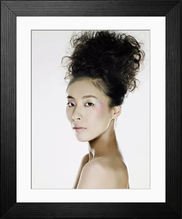 Framed Print : Young woman with hair up Framed Print : Young woman with hair up