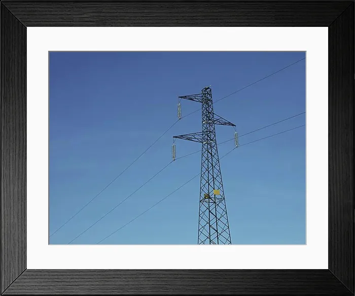 Framed Print : Transmission line tower Framed Print : Transmission line tower