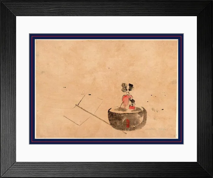 Framed Print : Flower or vegetable in a flowerpot, , artist, between 1790 and 1840, 1 drawing : color Framed Print : Flower or vegetable in a flowerpot, , artist, between 1790 and 1840, 1 drawing : color