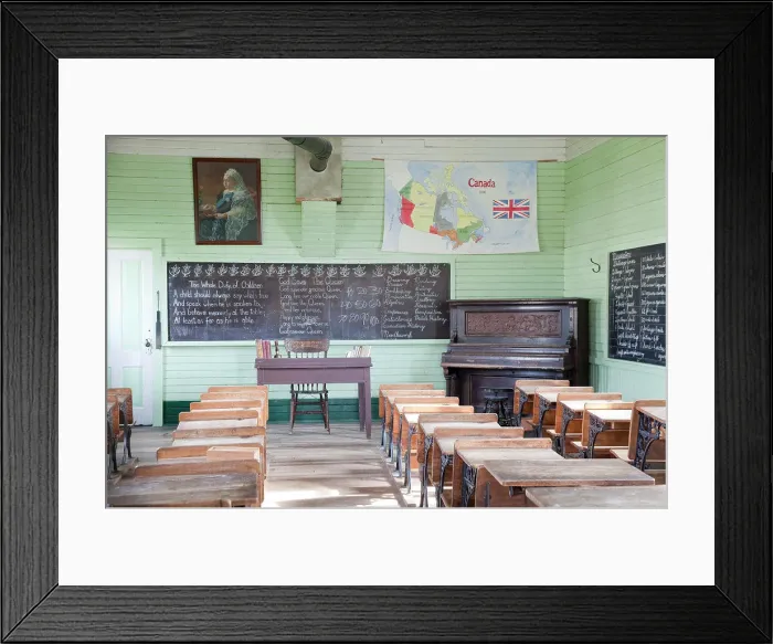 Framed Print : Empty classroom, Fort Steele, British Columbia, Canada Framed Print : Empty classroom, Fort Steele, British Columbia, Canada
