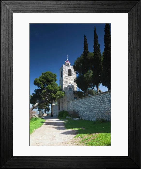 Framed Print : Israel, The Galilee, Mount Tabor, site of the biblical transfiguration, Greek Orthodox Convent Framed Print : Israel, The Galilee, Mount Tabor, site of the biblical transfiguration, Greek Orthodox Convent