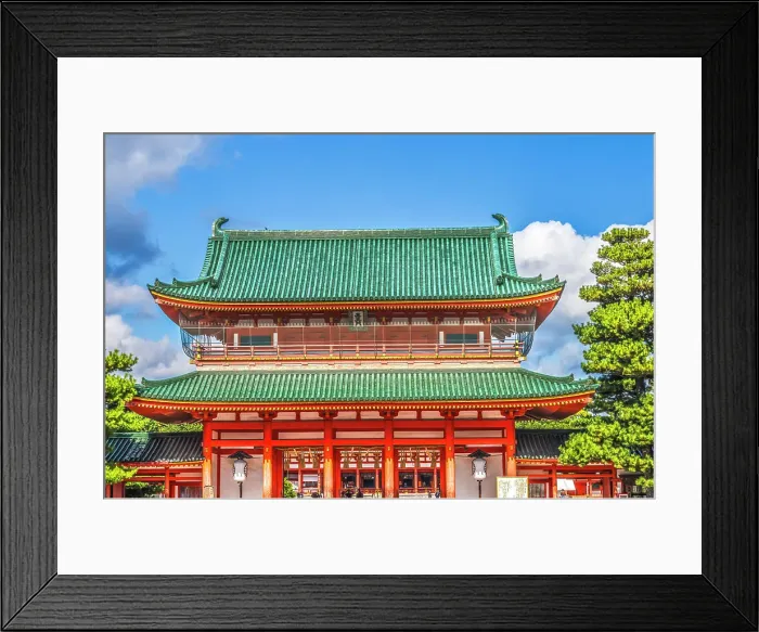 Framed Print : Colorful large red gate Otenmon Framed Print : Colorful large red gate Otenmon