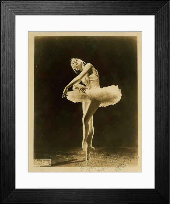 Framed Print : Russian ballerina Alexandra Danilova in ballet 'Swan Lake', Anonymous